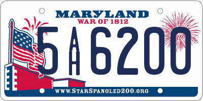 MD license plate 5AH6200