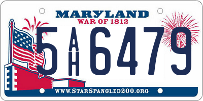 MD license plate 5AH6479