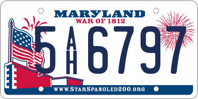 MD license plate 5AH6797