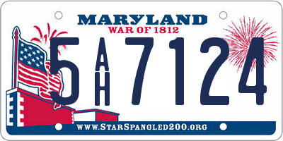 MD license plate 5AH7124