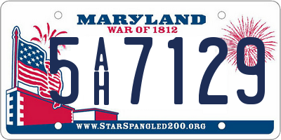 MD license plate 5AH7129
