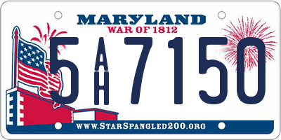 MD license plate 5AH7150