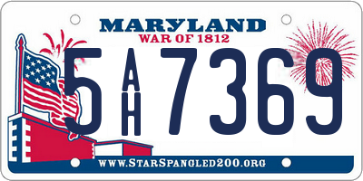 MD license plate 5AH7369