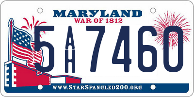 MD license plate 5AH7460