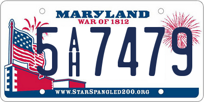 MD license plate 5AH7479