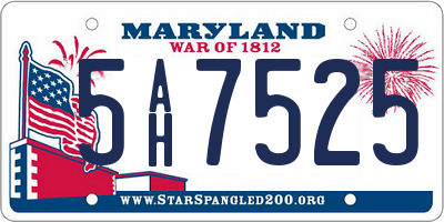 MD license plate 5AH7525