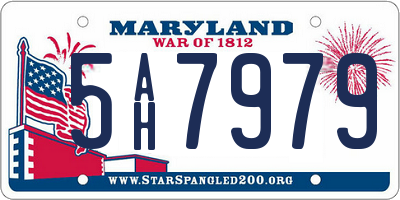 MD license plate 5AH7979