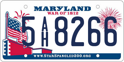 MD license plate 5AH8266