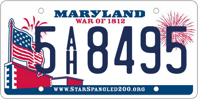 MD license plate 5AH8495