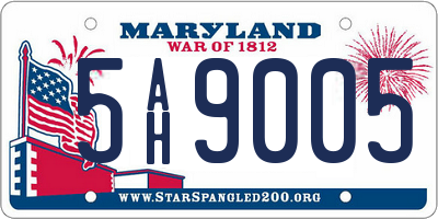 MD license plate 5AH9005