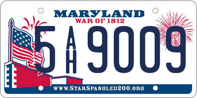 MD license plate 5AH9009