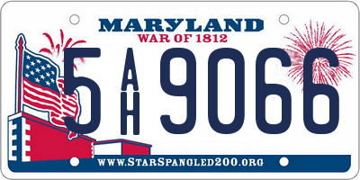 MD license plate 5AH9066