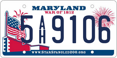MD license plate 5AH9106