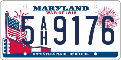 MD license plate 5AH9176