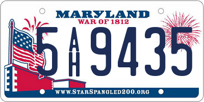 MD license plate 5AH9435