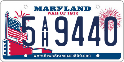 MD license plate 5AH9440