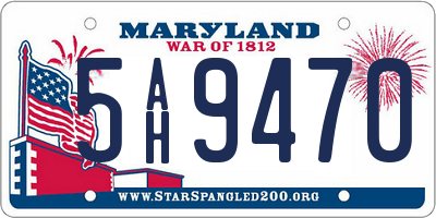 MD license plate 5AH9470