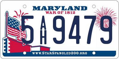 MD license plate 5AH9479