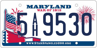 MD license plate 5AH9530