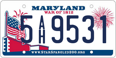 MD license plate 5AH9531