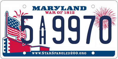MD license plate 5AH9970