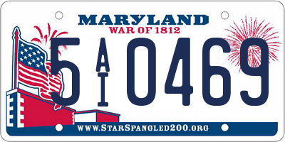 MD license plate 5AI0469