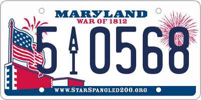 MD license plate 5AI0568