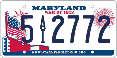 MD license plate 5AI2772