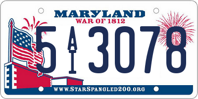 MD license plate 5AI3078