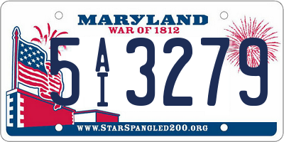MD license plate 5AI3279