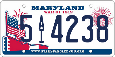 MD license plate 5AI4238
