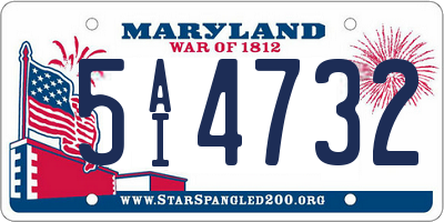MD license plate 5AI4732