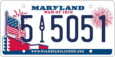 MD license plate 5AI5051