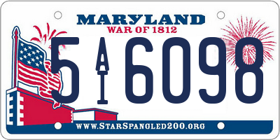 MD license plate 5AI6098