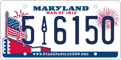 MD license plate 5AI6150