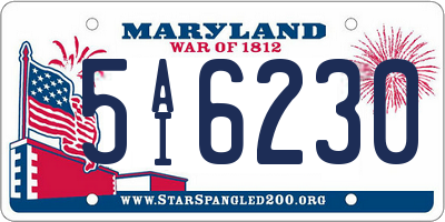 MD license plate 5AI6230