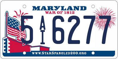 MD license plate 5AI6277