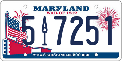 MD license plate 5AI7251