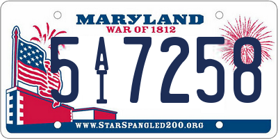 MD license plate 5AI7258