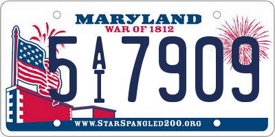 MD license plate 5AI7909
