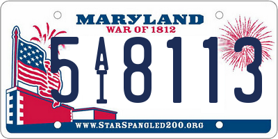 MD license plate 5AI8113