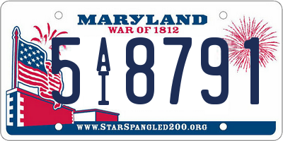 MD license plate 5AI8791