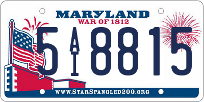 MD license plate 5AI8815