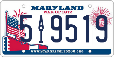 MD license plate 5AI9519