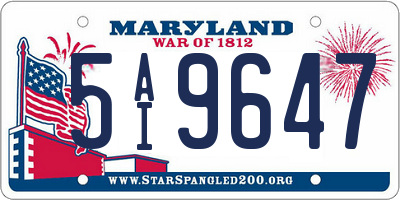MD license plate 5AI9647