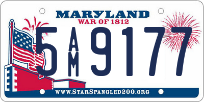 MD license plate 5AM9177