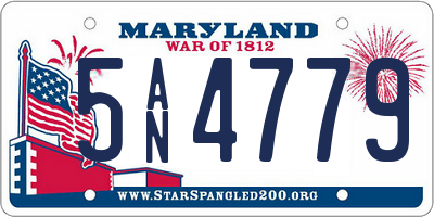 MD license plate 5AN4779