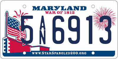 MD license plate 5AN6913