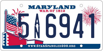 MD license plate 5AN6941