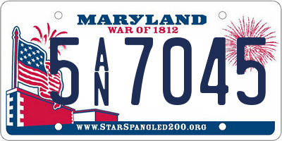 MD license plate 5AN7045